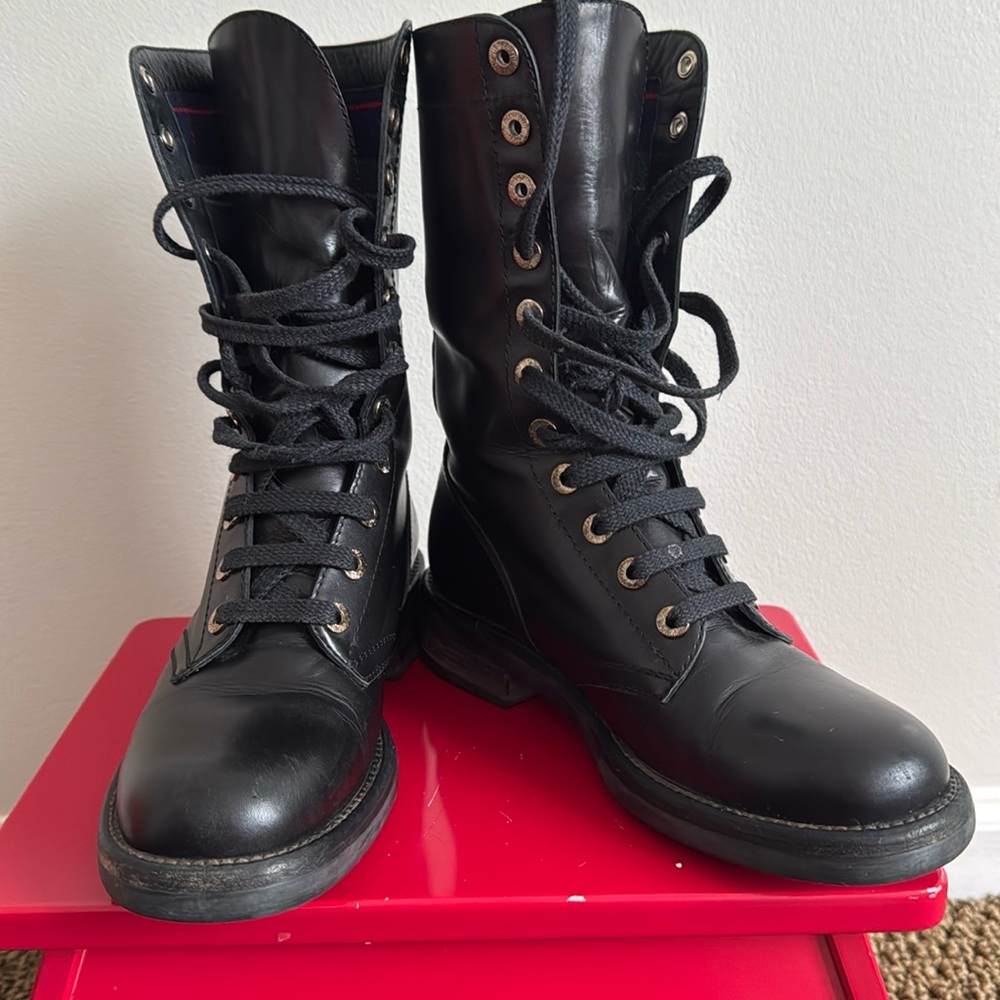 CHANEL Combat Boots Size 36